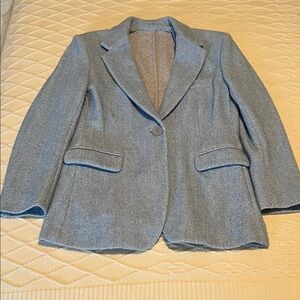 NEW Sky Blue cotton jersey Italian blazer by Breras size IT 44
